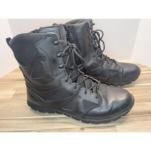 Reebok RB8805 Work Tactical Boots Mens 13W Black Leather EH Slip Resistant Duty